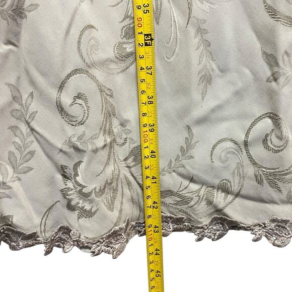 Vintage Y2K Large Long Skirt Gray Embroidered Classic 90 Normcore Maxi Academia - Picture 6 of 8